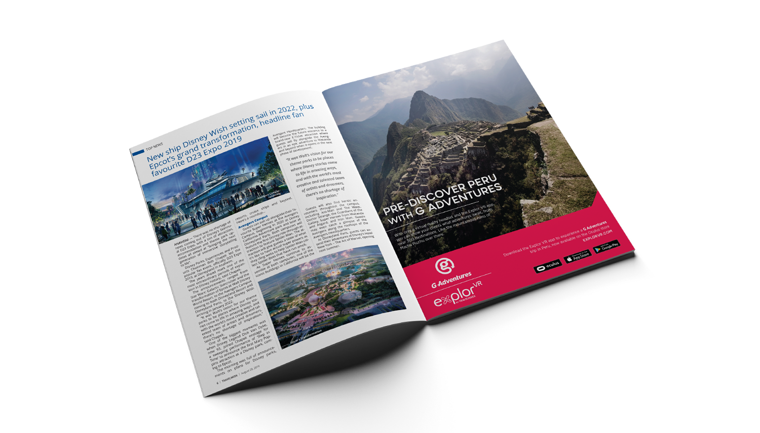 Explor magazine ad featuring G Adventures in Peru.