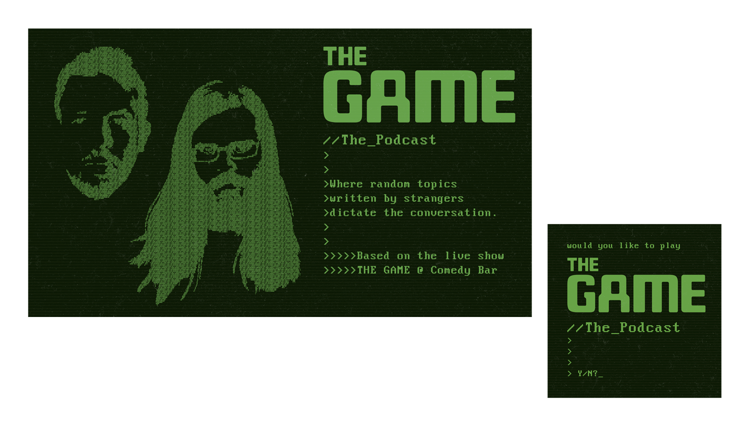 The Game podcast banner and podcast icon.