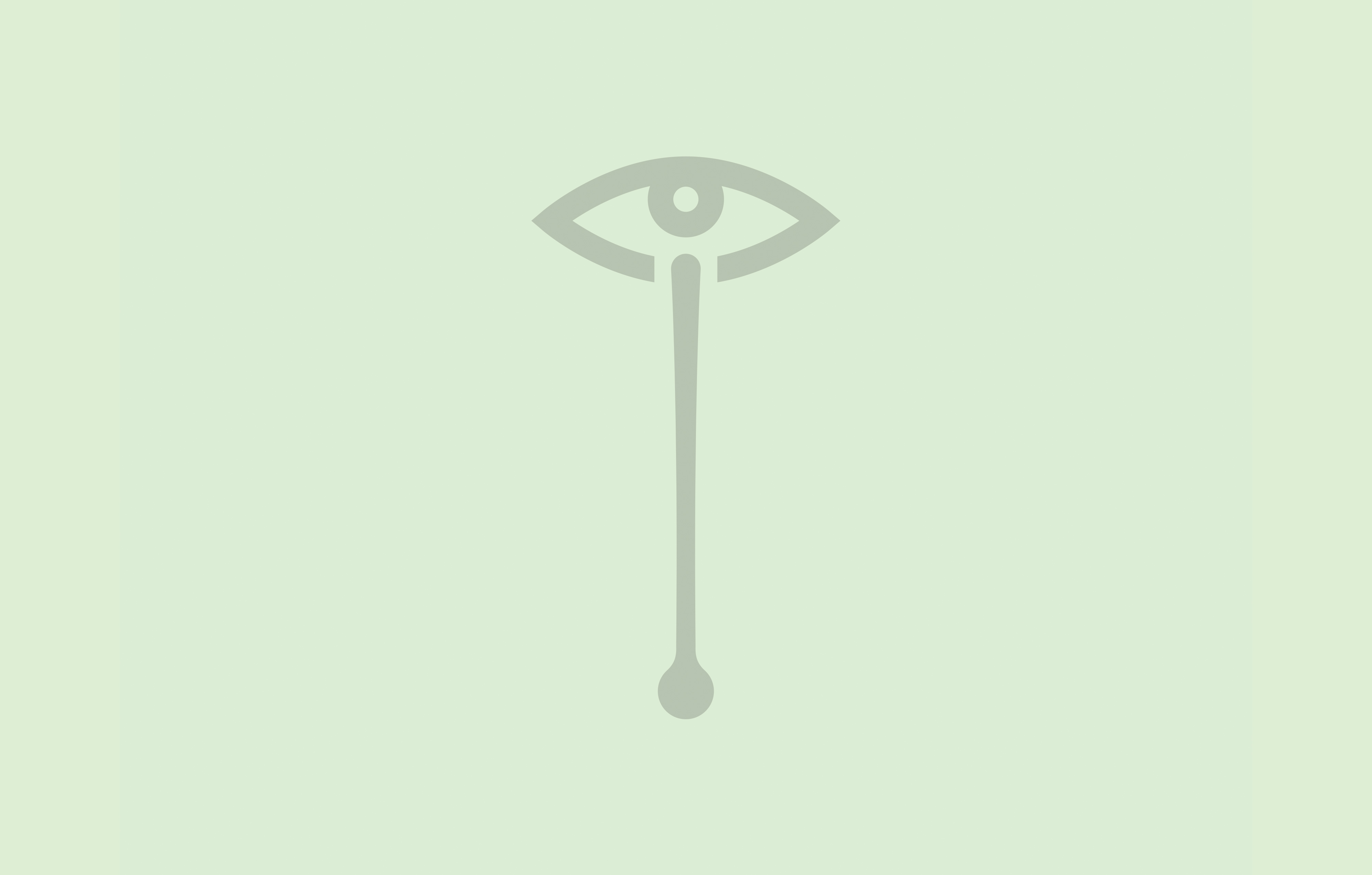 Flat geometric illustration of a stylized eye with a long tear drop.